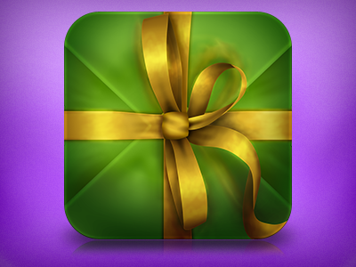 Gift gift golden icon ios ribbon