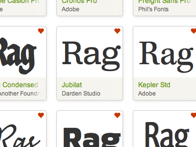 Some favorites typekit