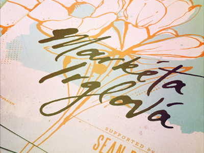 Markéta Irglová - Press! calligraphy lettering silk screen texture typography