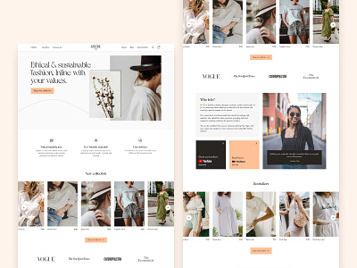 Josefine — Homepage clothing store ecommerce faq fashion features form frontpage hero home homepage landing page products shop slider subscribe web design