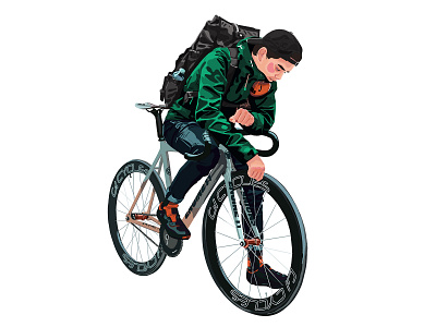 Cyclist art character digital digital art digital design digital illustration illustration