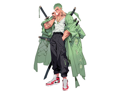 Roronoa Zoro art character design digital digital art digital design digital illustration illustration procreate