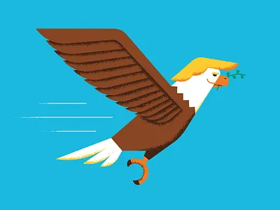 Trump’s Peace Dove america conceptual conceptual illustration donald trump dove eagle editorial editorial illustration illustration peace peace dove politics trump usa