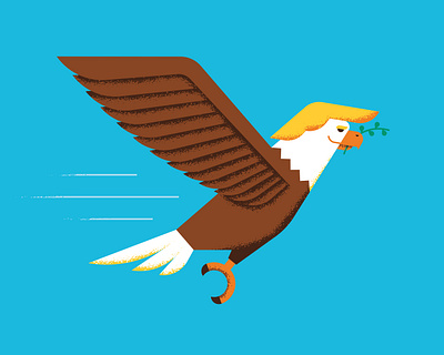 Trump’s Peace Dove america conceptual conceptual illustration donald trump dove eagle editorial editorial illustration illustration peace peace dove politics trump usa