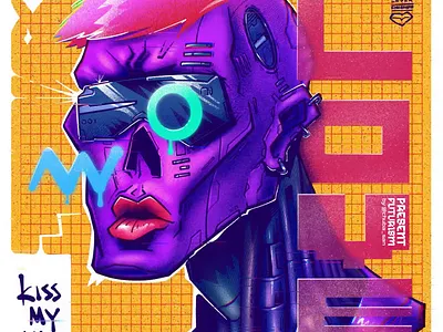 Kissing bot animation art character digital digitalart illustration illustration art