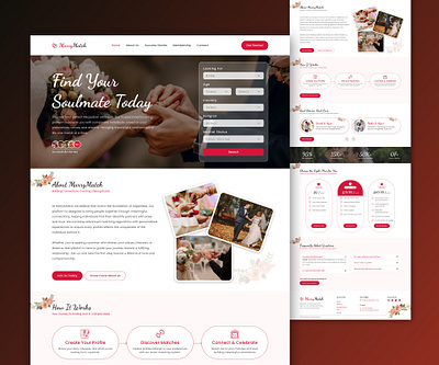 MarryMatch Website Landing Page branding figma website design hero section landing page design marrymatch marrymatch website landing page user interface website design