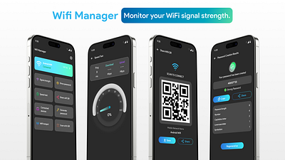 Wifi Manager - Mobile Design mobile design ui utility application wifi app template wifi manager wifi manager app