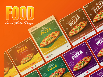 Food Social Media Post Design ads ads design advertising poster banner menu banner social banner square banner story design template facebook story fast food post fb post food instagram food post food promotion instagram poster modern post modern template pizza post pizza poster restaurant template