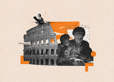 Collage 16 collage design editorial editorial design ill illustration old photoshop poster roma rome vintage