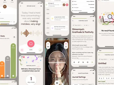 freud v2: AI Mental Health Companion - Journal & Diary Overview ai therapy app clean diary app figma ui kit green journal app journaling app meditation app mental health assistant mental health chatbot mental health companion mental health ui kit mindful assistant app minimal mobile app modern mood app mood tracker app self care app writing app