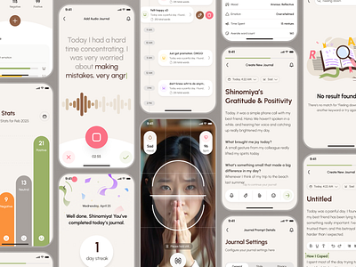freud v2: AI Mental Health Companion - Journal & Diary Overview ai therapy app clean diary app figma ui kit green journal app journaling app meditation app mental health assistant mental health chatbot mental health companion mental health ui kit mindful assistant app minimal mobile app modern mood app mood tracker app self care app writing app