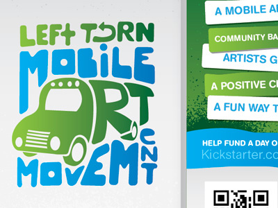 Left Turn branding business card kickstarter logo