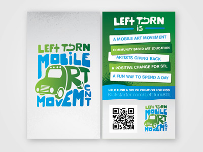 Final Left Turn Business Card branding business card identification kickstarter qr code