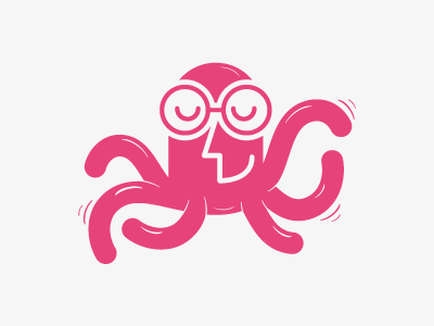 Pulpo icon icono logo octopus pantone 205 pulpo