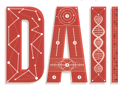 Science Rulez diagram dna science tungsten typography vector