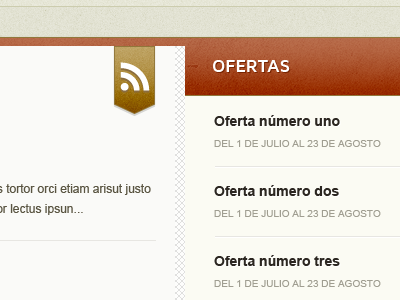 Rss & Offers design offers rss web