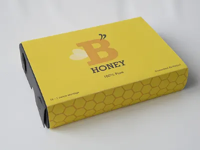 B Honey retail packaging logo packaging typography