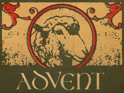 Advent 2011 distress green red tan texture typography web