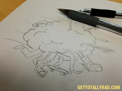 First TR Project doodle rad sketch