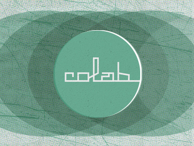 Colab Logo colab custom type green logo seafoam green teal green texture typeface
