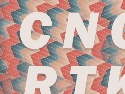 CNCRTKNVS Poster bold franklin gothic geomteric illustration patter poster