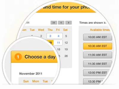 Scheduler Detail application appointment calendar date detail fireworks magnify schedule screenshot time vector web app zoom