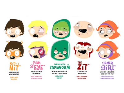 Super Zero's character comic concept creative design hero howe illustration kids super superhero tv will zeros