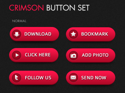 Crimson buttons clean crimson ui