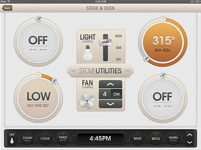 KitchnSwitch - Stove & Oven controls ipad oven stove ui