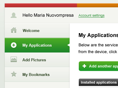 Web app navigation app button gui icon navigaton