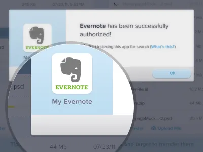 Evernote button dialog proxima nova soft