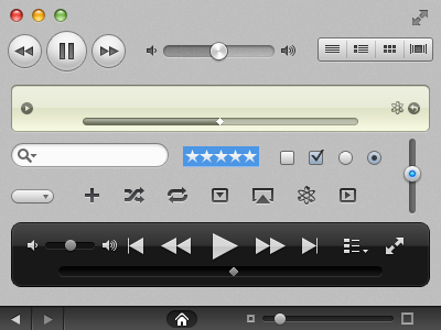 iTunes UI Kit button free glyphs itunes ui