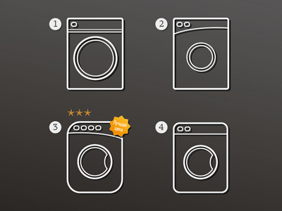 Washing machines icons