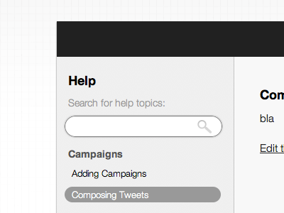 Help Centre eob gray interface search wordpress
