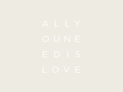 Ally Oune Edis minimal poster typography