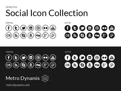 Metro Style Social Icons collection coming desktop dynamis framework icon icons iphone metro metro style mobile phone soon style user experience ux web