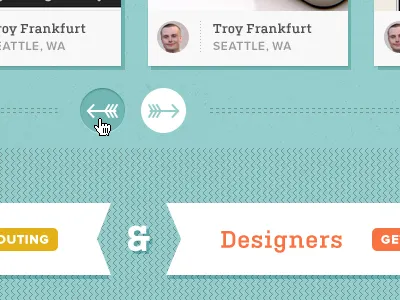 Scoutzie: Arrows and buttons arrow blue button buttons kulturista proxima nova ui design website design