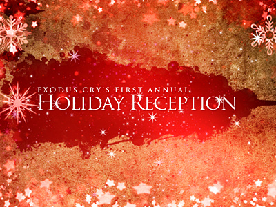 Holiday Reception grungy holiday red snow