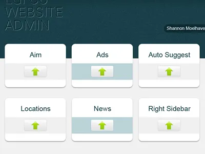 Website Admin Homepage interface designe intranet web design