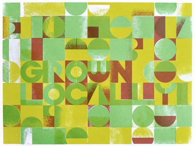 Grown Locally Final farm geometry pattern silkscreen texture