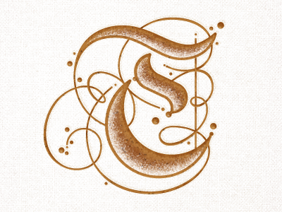 T is for Thanksgiving blackletter brown gravy swash t texture thanksgiving typography