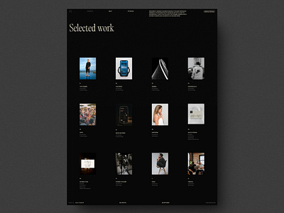 Work, Folio 2025 grid layout portfolio web