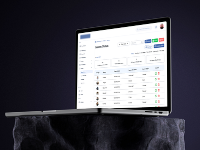 Employee Leave Management Dashboard UI interactive dashboard