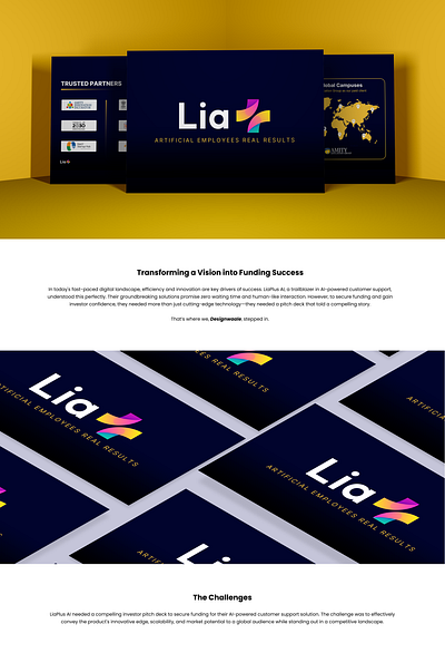 Lia Plus - Investor Deck 3d graphic design logo