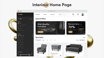 Interiour - Website Template design hair dryer webdesign uiux design visual design website