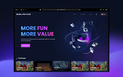 Game race web3.0 platform 3d animation game interaction motion graphics ui web3.0