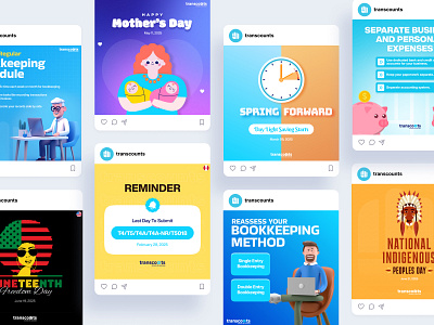 Transcounts - Social Media branding business marketing graphic design illustration instagram landing page design logo marketing motion graphics post design social media social media post design story design ui ui design website design wordpress