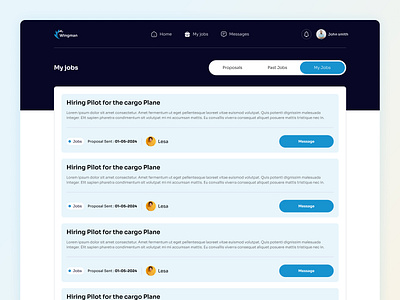 My Posted Jobs branding designsystem my jobs prototype ui uianimation usabledesign