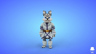 Wolf Warrior Voxel Character - 3D Lowpoly Fantasy Creature - Gam 3d 3d model cartoon character dog fantasy game art game asset game dev humanoid husky isometric lowpoly magicavoxel rigged unity3d voxedit voxel art winter wolf