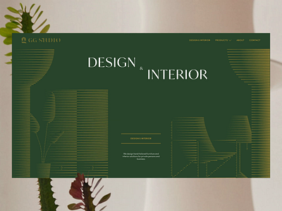 GG Studio - Landingpage animation furniture homepage interaction interior interiordesignstudio landingpage minimalistic typography ui uianimation uiux ux